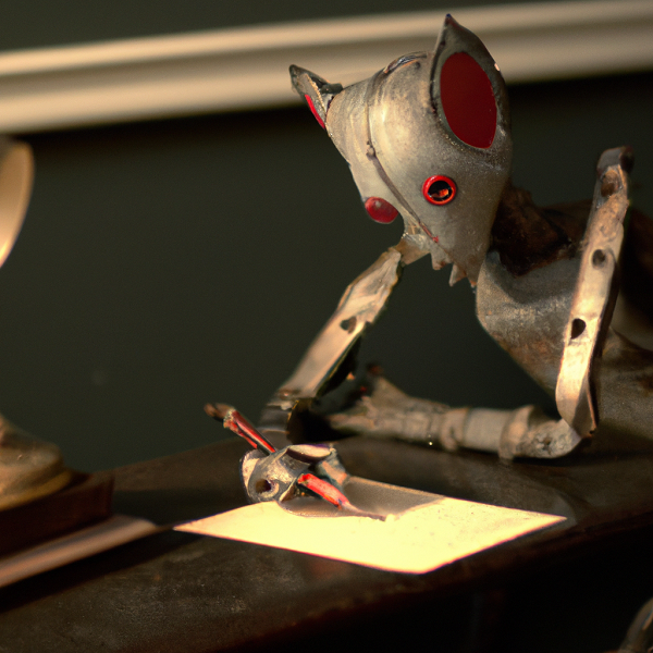 robot writing